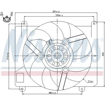 Ventilateur, refroidissement du moteur NISSENS 85143