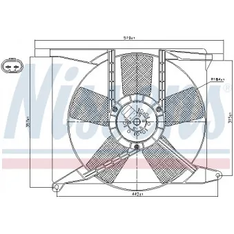 Ventilateur, refroidissement du moteur NISSENS 85155