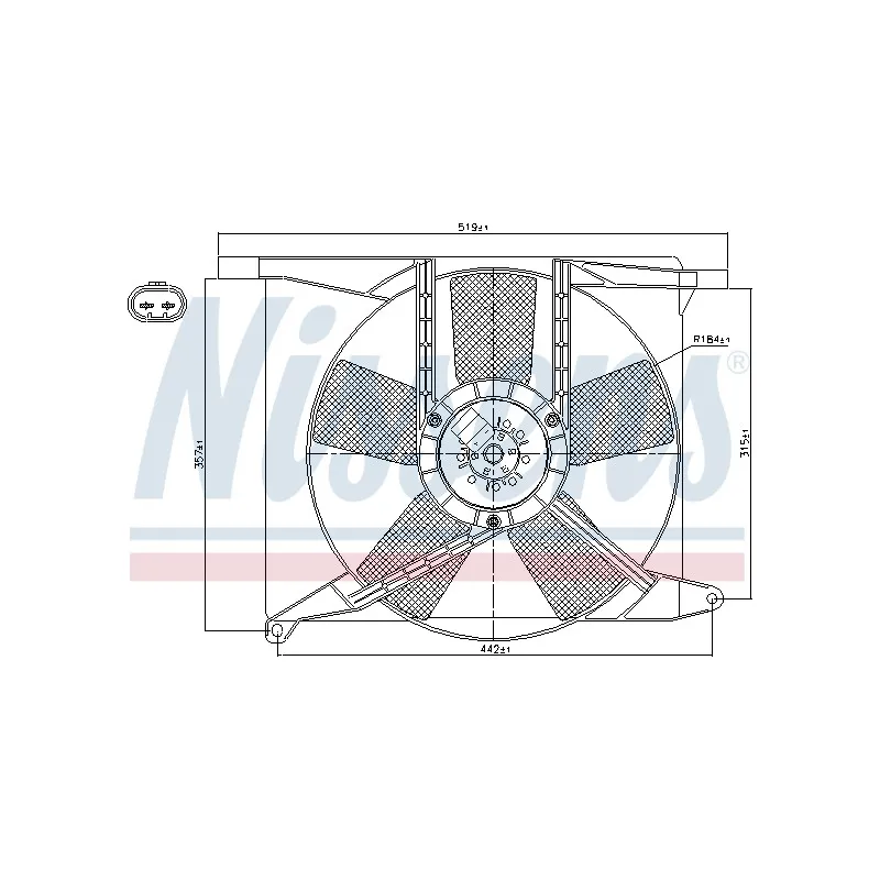 Ventilateur, refroidissement du moteur NISSENS 85155