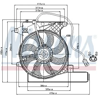 Ventilateur, refroidissement du moteur NISSENS 85203