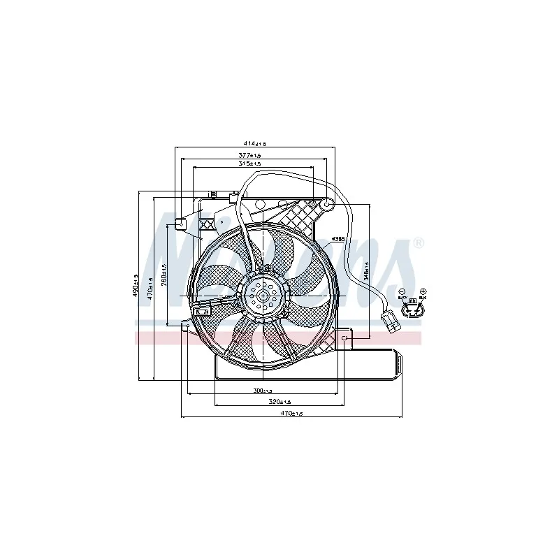 Ventilateur, refroidissement du moteur NISSENS 85203