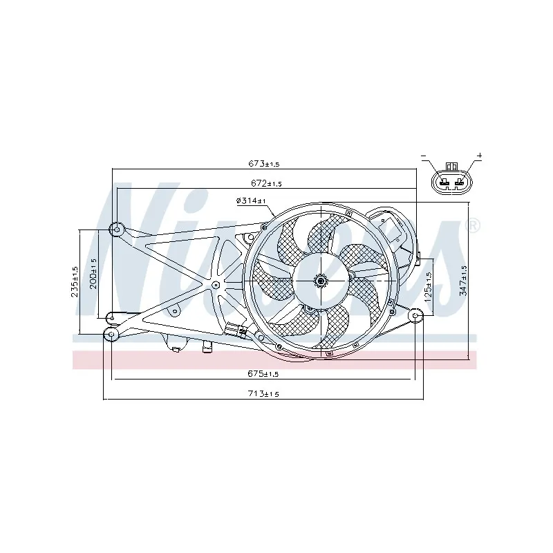 Ventilateur, condenseur de climatisation NISSENS 85205