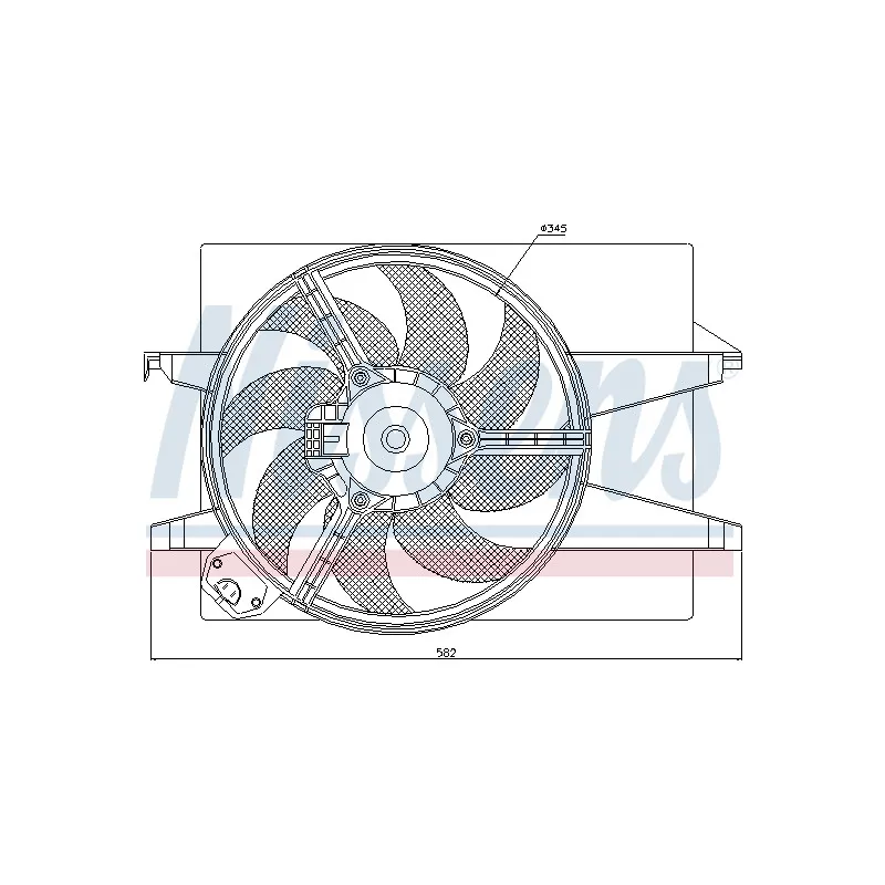 Ventilateur, refroidissement du moteur NISSENS 85220