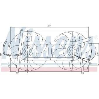 Ventilateur, refroidissement du moteur NISSENS 85248