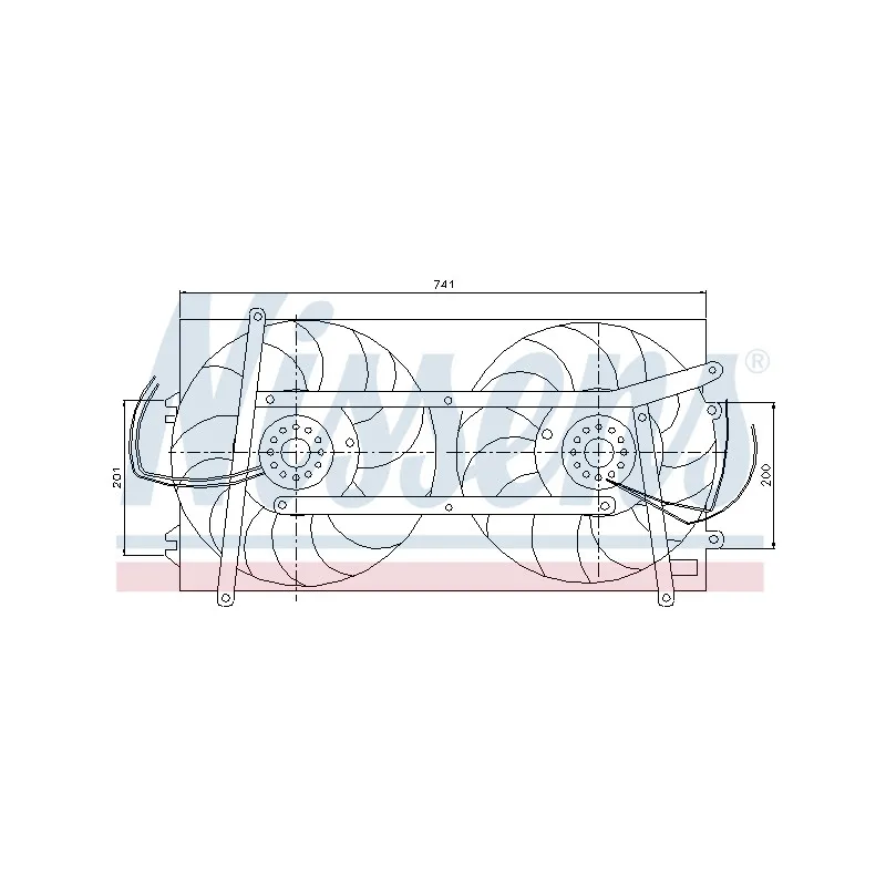 Ventilateur, refroidissement du moteur NISSENS 85248