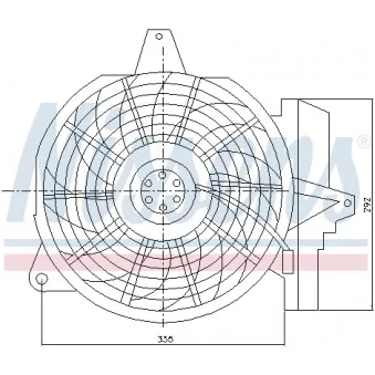 Ventilateur, refroidissement du moteur NISSENS 85266