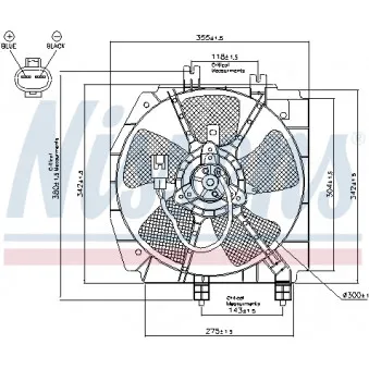 Ventilateur, refroidissement du moteur NISSENS 85274