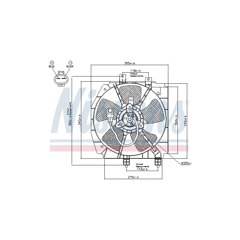 Ventilateur, refroidissement du moteur NISSENS 85274
