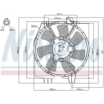 Ventilateur, condenseur de climatisation NISSENS