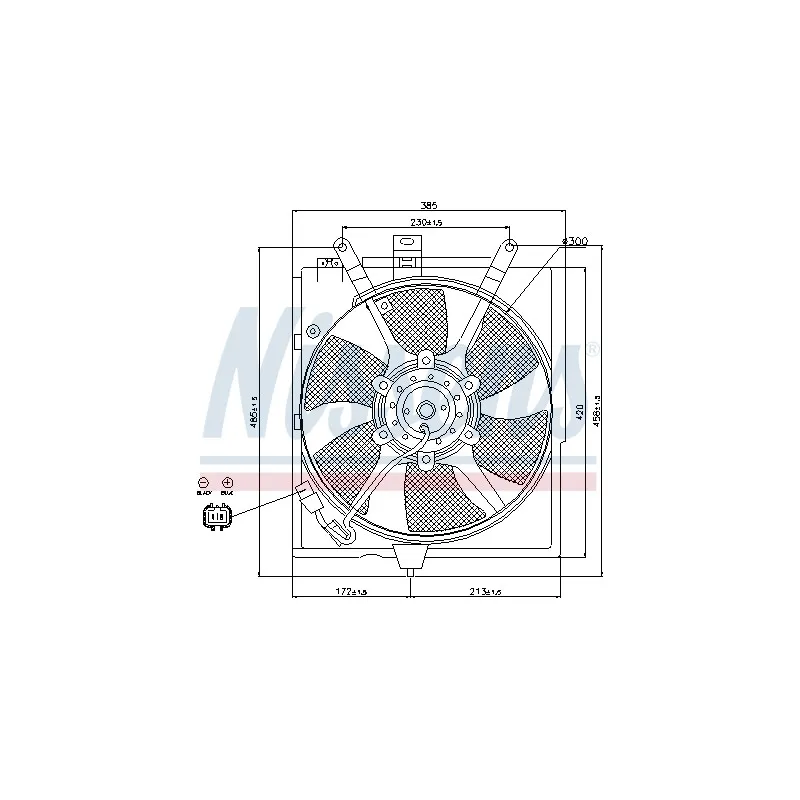 Ventilateur, refroidissement du moteur NISSENS 85299