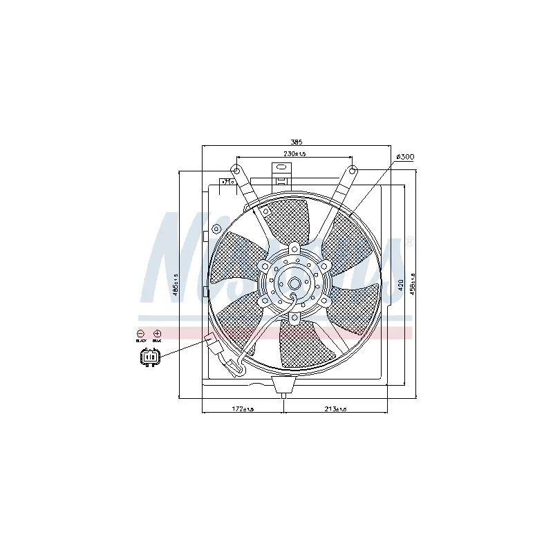 Ventilateur, refroidissement du moteur NISSENS 85300