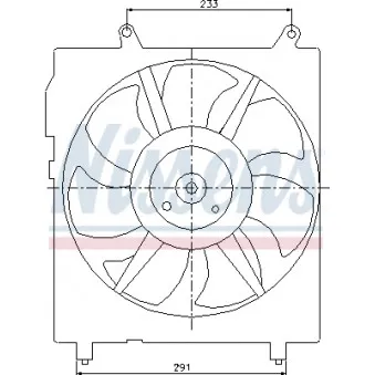 Ventilateur, refroidissement du moteur NISSENS 85301