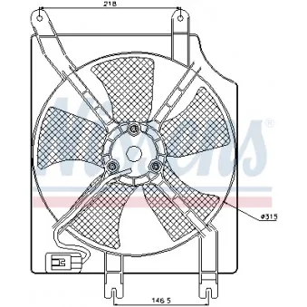 Ventilateur, refroidissement du moteur NISSENS 85354