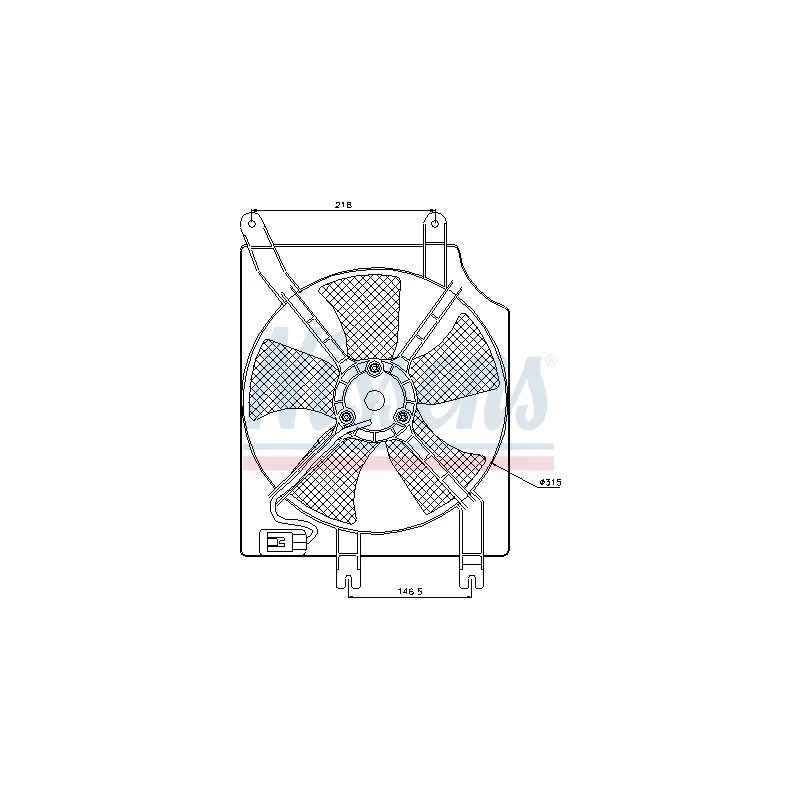 Ventilateur, refroidissement du moteur NISSENS 85354