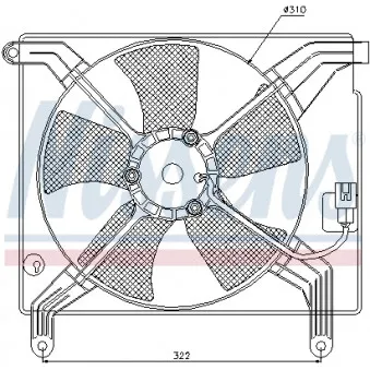 Ventilateur, refroidissement du moteur NISSENS 85358