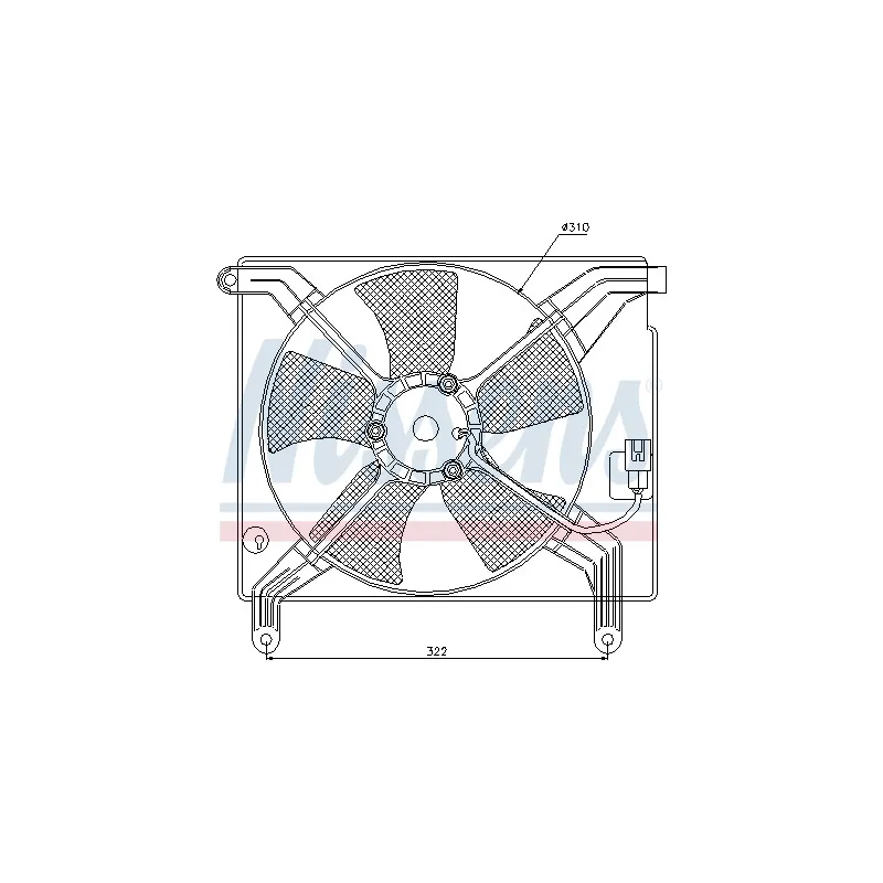 Ventilateur, refroidissement du moteur NISSENS 85358