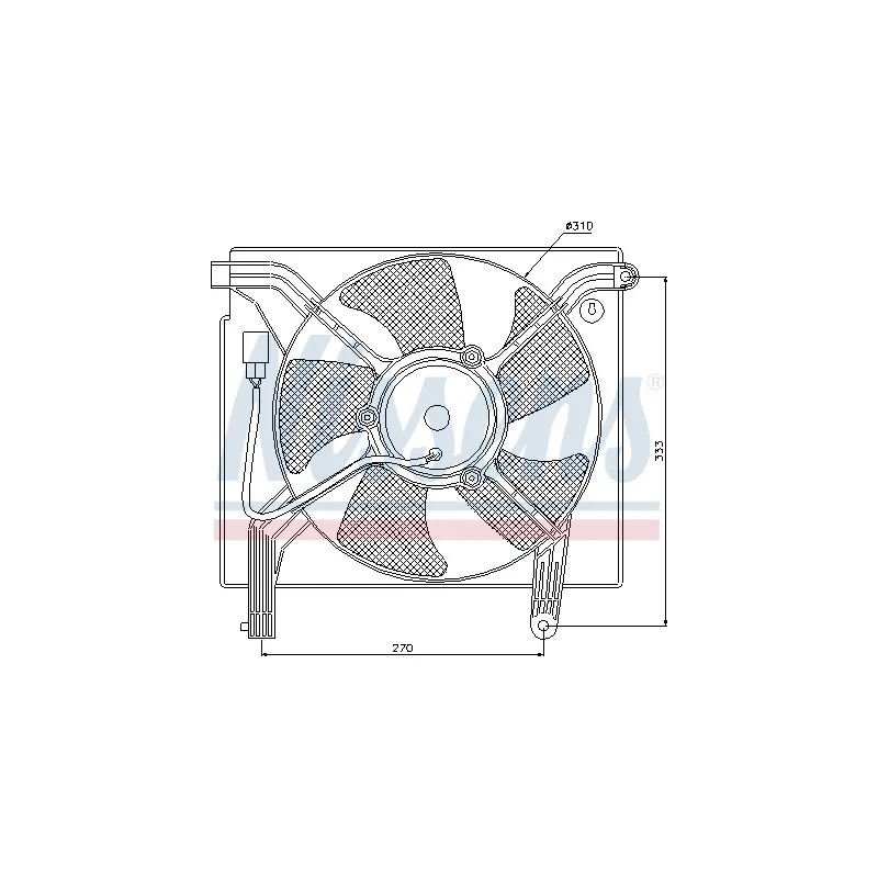 Ventilateur, refroidissement du moteur NISSENS 85361
