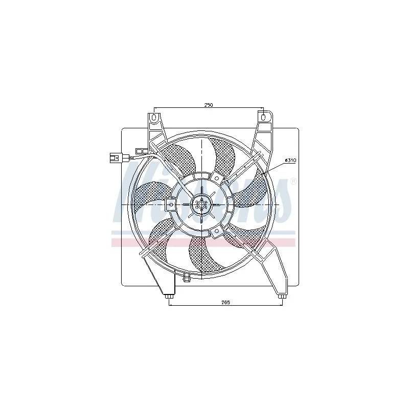 Ventilateur, refroidissement du moteur NISSENS 85363