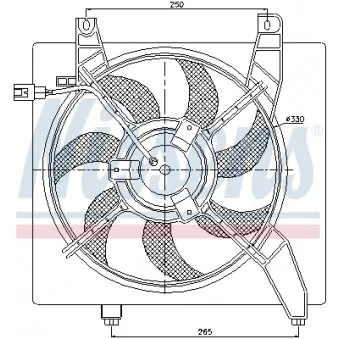 Ventilateur, refroidissement du moteur NISSENS 85364