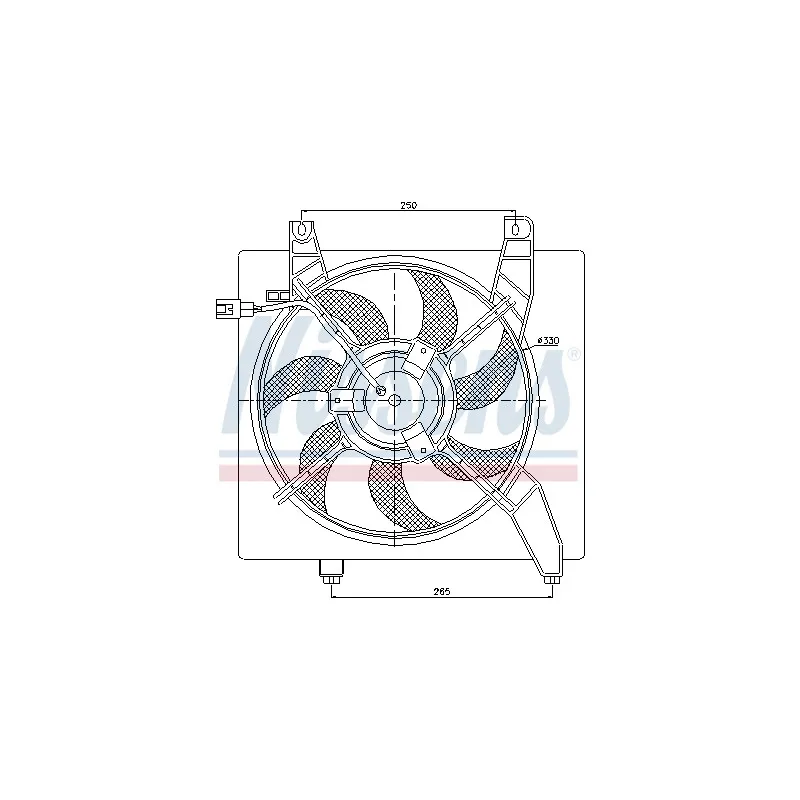 Ventilateur, refroidissement du moteur NISSENS 85364