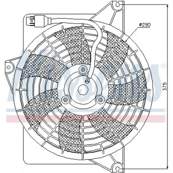 Ventilateur, refroidissement du moteur NISSENS 85371
