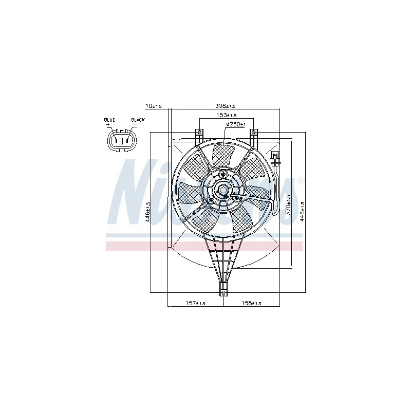 Ventilateur, condenseur de climatisation NISSENS 85407