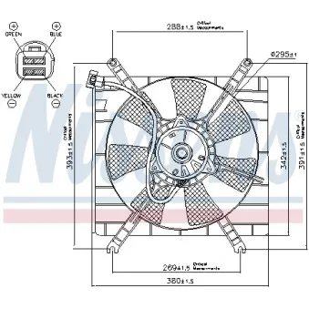Ventilateur, refroidissement du moteur NISSENS 85414