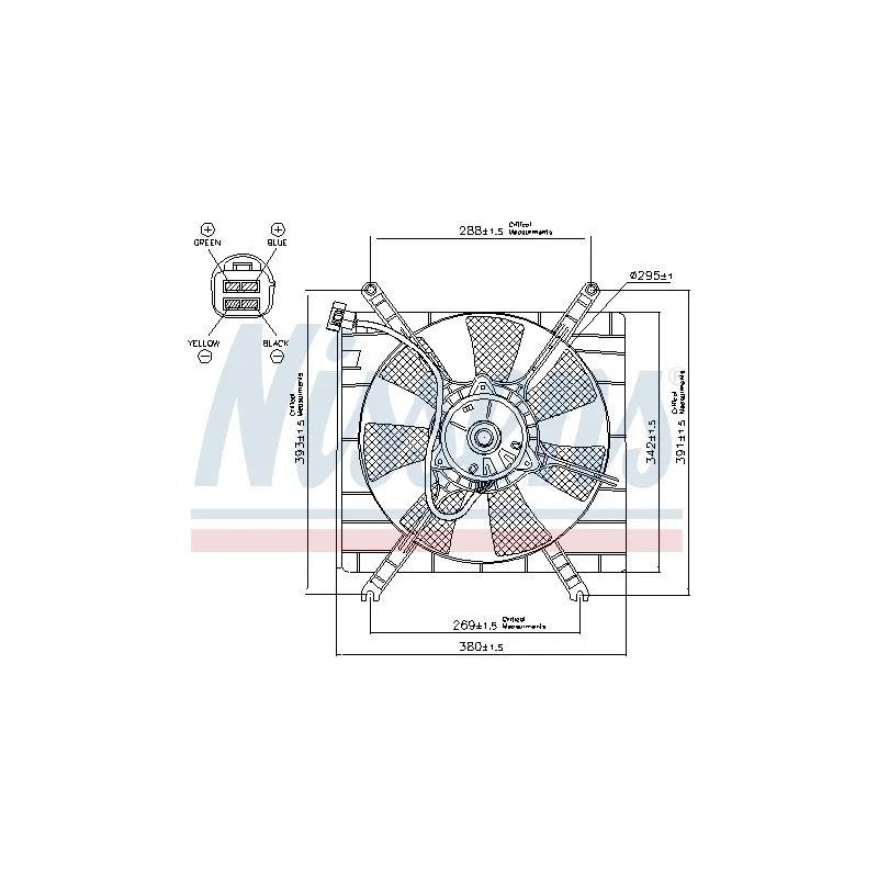 Ventilateur, refroidissement du moteur NISSENS 85414