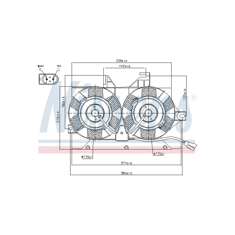 Ventilateur, refroidissement du moteur NISSENS 85425