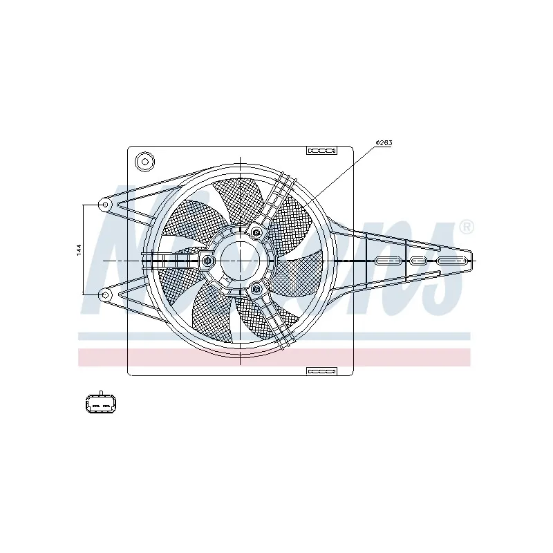 Ventilateur, refroidissement du moteur NISSENS 85427