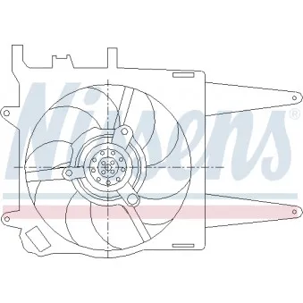 Ventilateur, refroidissement du moteur NISSENS 85432