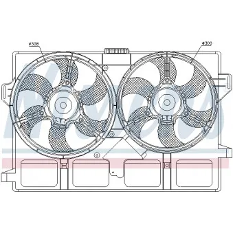 Ventilateur, refroidissement du moteur NISSENS 85440