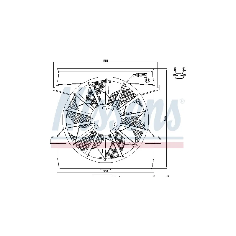Ventilateur, refroidissement du moteur NISSENS 85452