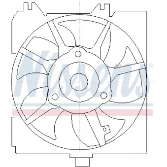 Ventilateur, refroidissement du moteur NISSENS 85455