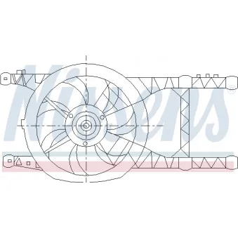 Ventilateur, refroidissement du moteur NISSENS 85485