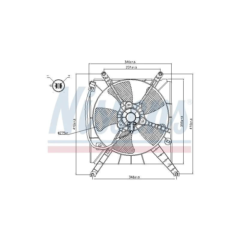 Ventilateur, refroidissement du moteur NISSENS 85496