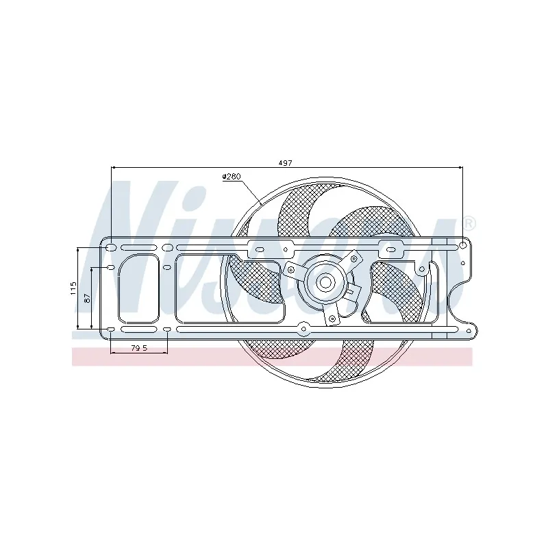Ventilateur, refroidissement du moteur NISSENS 85518
