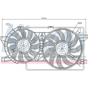 Ventilateur, refroidissement du moteur NISSENS 85521