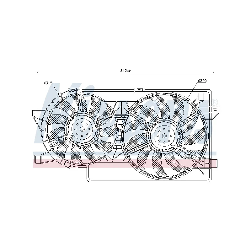 Ventilateur, refroidissement du moteur NISSENS 85521