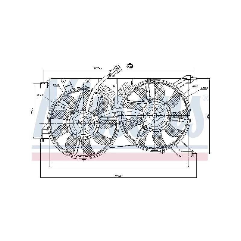 Ventilateur, refroidissement du moteur NISSENS 85523