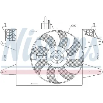 Ventilateur, refroidissement du moteur NISSENS 85571