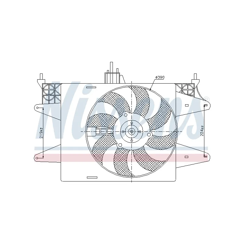 Ventilateur, refroidissement du moteur NISSENS 85571