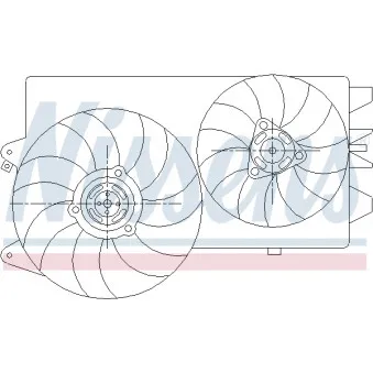 Ventilateur, refroidissement du moteur NISSENS 85573