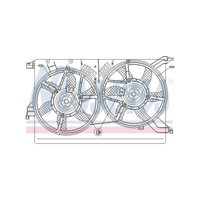 Ventilateur, refroidissement du moteur NISSENS 85578