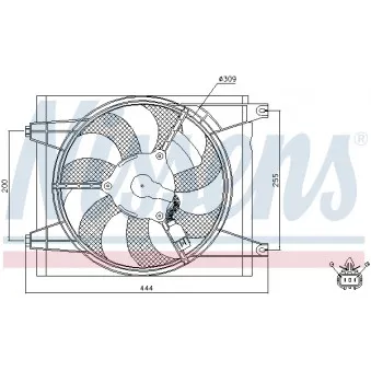 Ventilateur, refroidissement du moteur NISSENS 85587