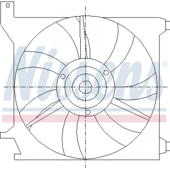 Ventilateur, refroidissement du moteur NISSENS 85588