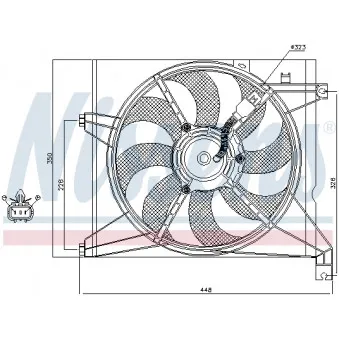 Ventilateur, refroidissement du moteur NISSENS 85589