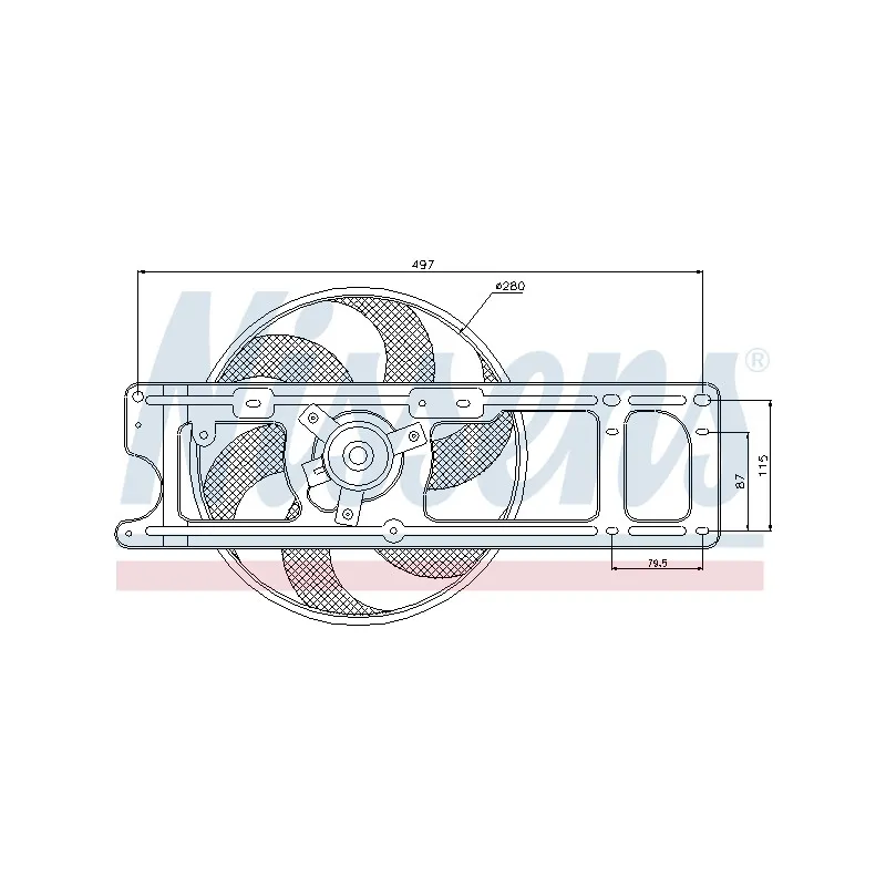 Ventilateur, refroidissement du moteur NISSENS 85597