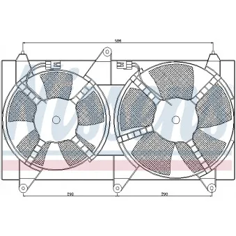 Ventilateur, refroidissement du moteur NISSENS