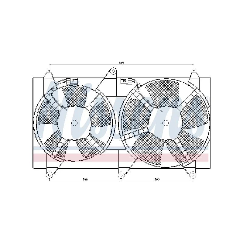 Ventilateur, refroidissement du moteur NISSENS 85611